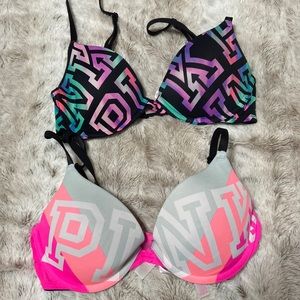 2 PINK bras size 32B